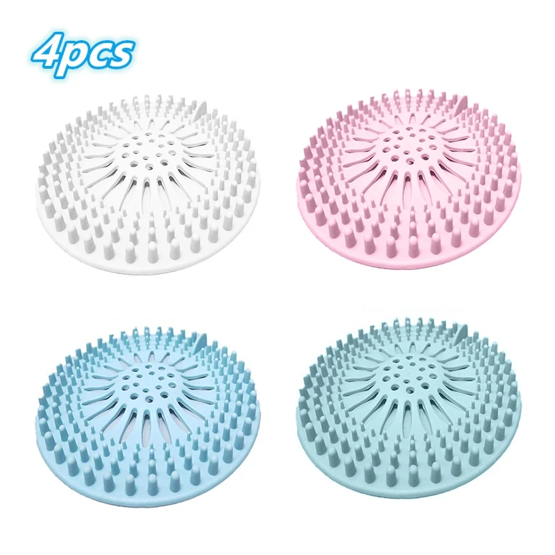 

4 шт раковина канализация фильтр душевая сливная система фильтры для воды для волос фиксаторы уход за кожей лица ванны для душа душ Кухня Ва...