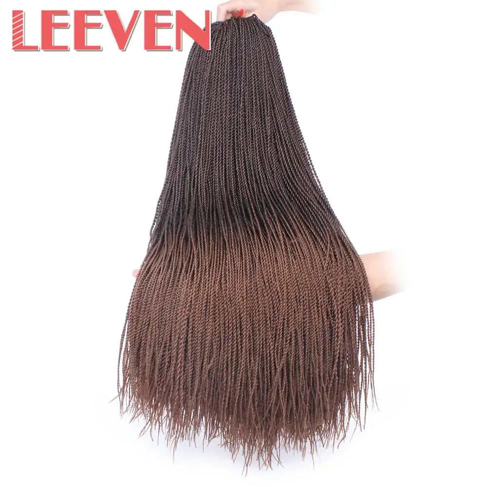 Leeven 32 дюйма 34 длинные микро косы Сенегальские крученые волосы синтетические