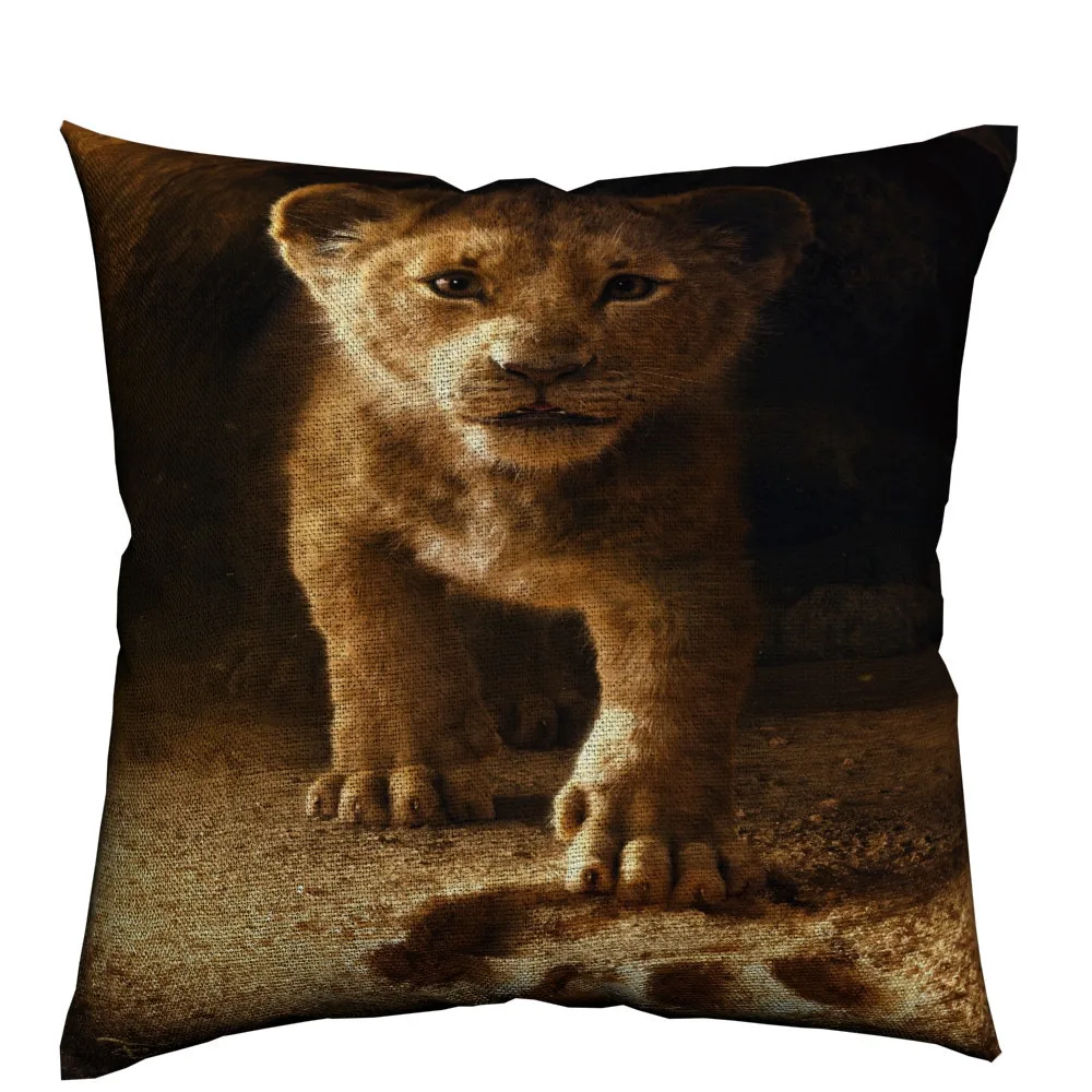 Lion King Movie Pillow Cover Throw Pillows For Sofa Cotton Linen Cushion Cover 45x45cm Scandinavian Decoration Home Almofada