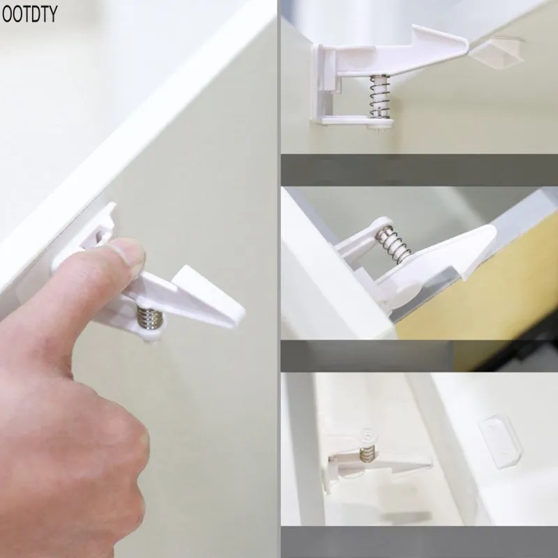 10 шт./упаковка невидимые замки для безопасности детей|Замки и блокираторы ящиков|