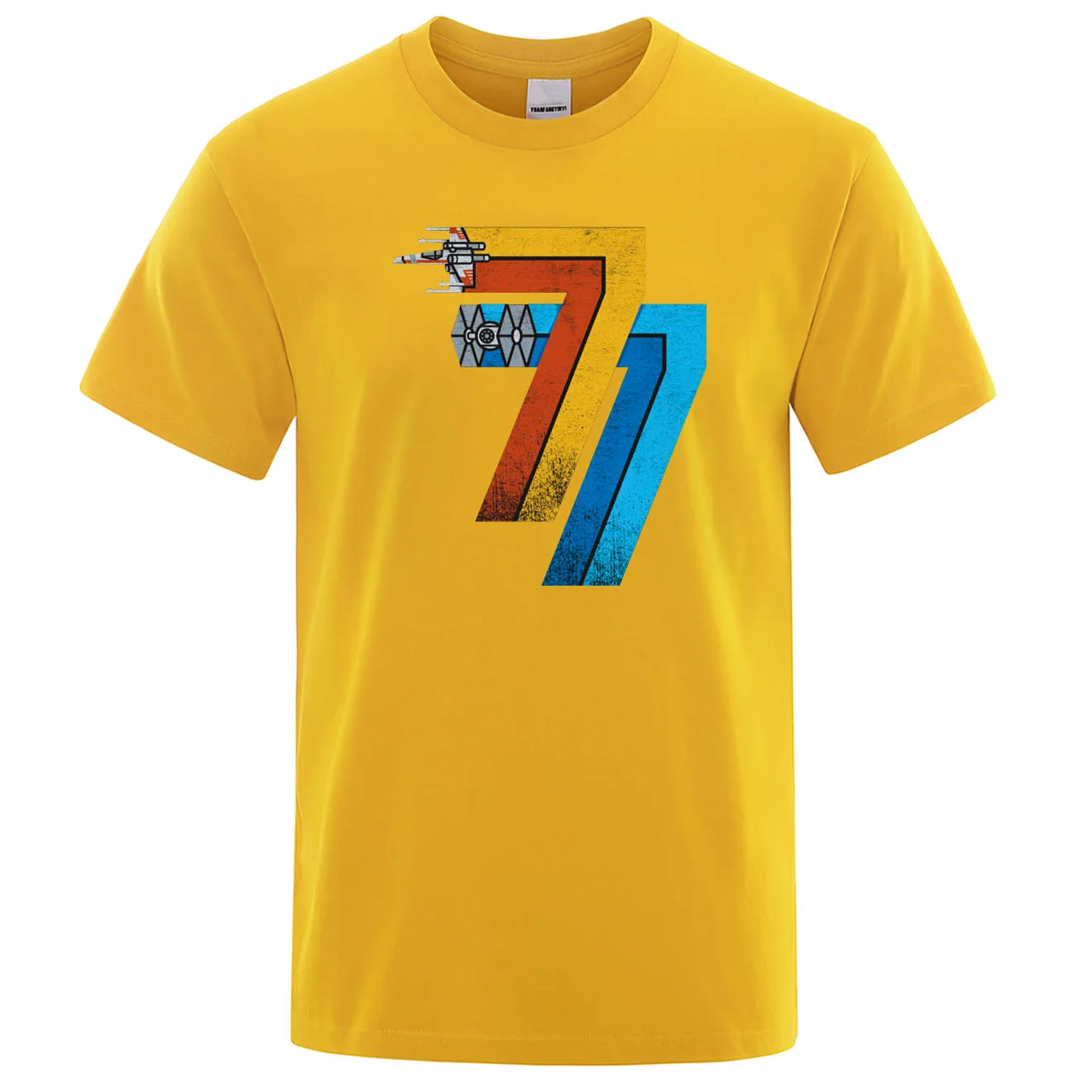 yellow 6 Звездные войны, футболка Харадзюку, модные классические уникальные ретро брендовые футболки, винтажные 25 мая 1977, футболки, мужская уличная одежда - Цвет: yellow 6