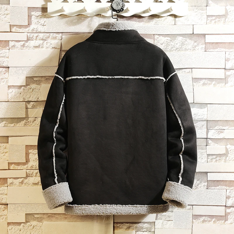 Куртка мужская утепленная из овечьей шерсти парка в Корейском стиле