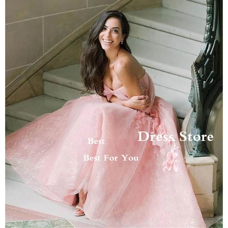 Женское вечернее платье без рукавов Fanshao розовое ТРАПЕЦИЕВИДНОЕ ПЛАТЬЕ до