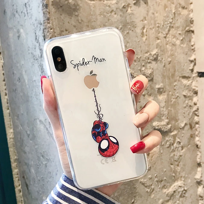 Милый человек-паук Marvel телефон для iphone 11 Pro Max 6 7 8 6s Plus чехол для iphone X XS XR xs max 5 5S se чехол прозрачный
