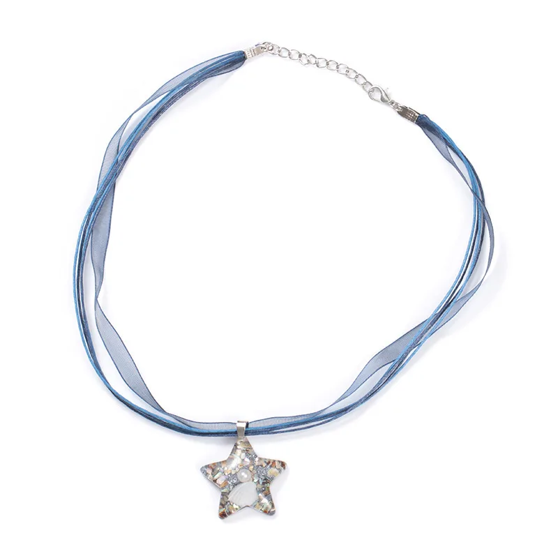 Модное ожерелье BONLAVIE с подвеской в виде ракушек и со звездами для девушек длинная