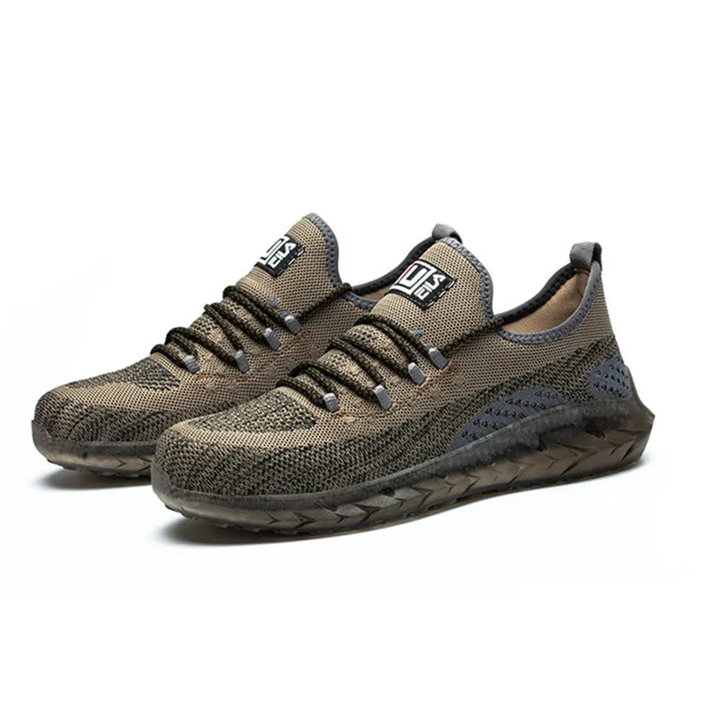 

Indestructible Man Safety Shoes Light Non-Slip Work Sneakers Breathable Shoes Men Steel Toe Puncture Proof Air Mesh Safety Boots