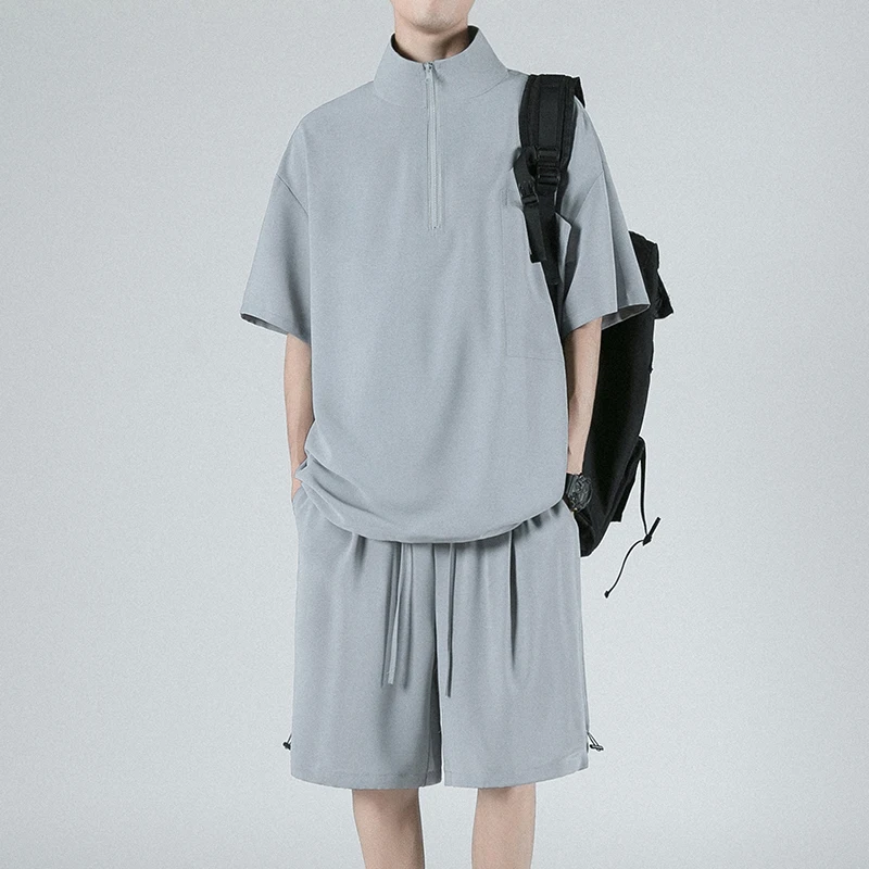 

Fashion Men's Sets Hip Hop Clothes Streetwear Summer Male T-shirt + Pants Two Pcs Hip-hop Set Size S-3XL Summer Tracks Suits