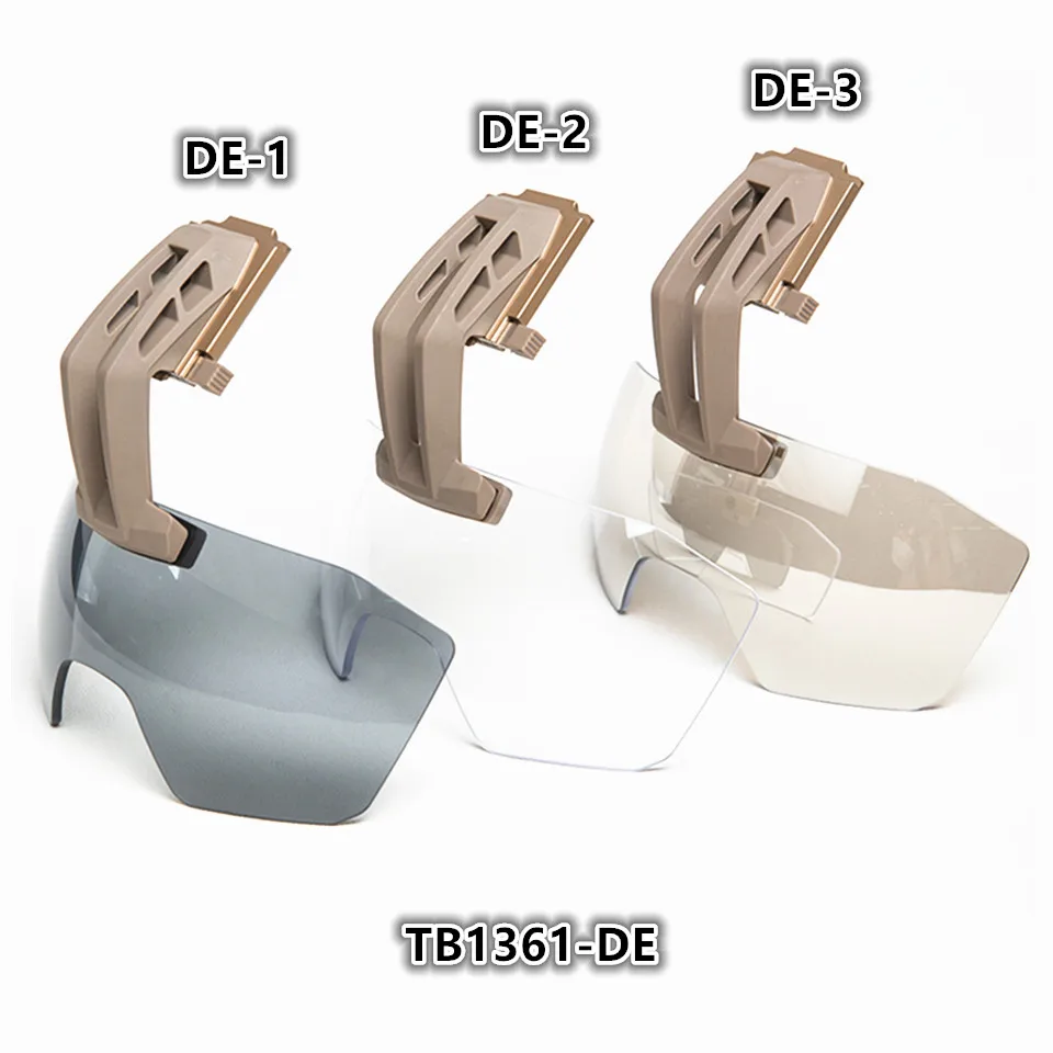 

3mm Thick Tactical Goggles for Helmet Clear Batlsking Viper Visor Anti Fog Lenses TB1361