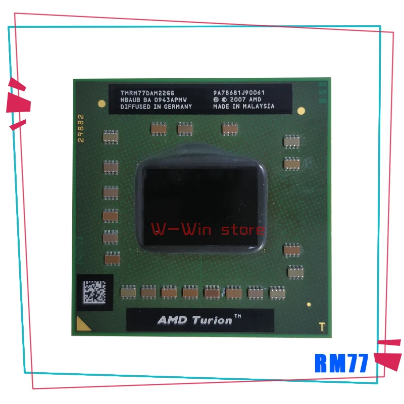 AMD Turion 64 X2 мобильный технологии RM 77 RM77 2 3 ГГц двухъядерный нить Процессор