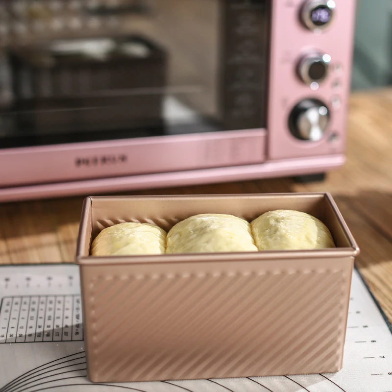 Золотая коробка с крышкой для тостов гофрированная форма выпечки и 450 г |
