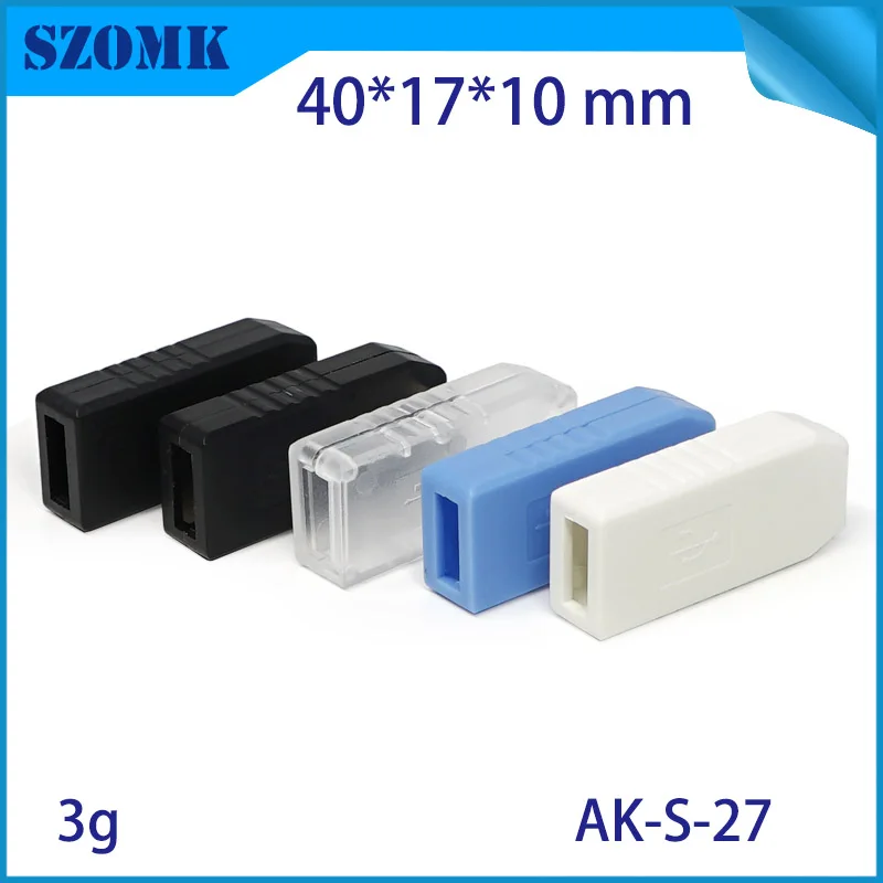 20 шт 40*17*10 мм красочный abs пластиковый корпус для электрического usb палки