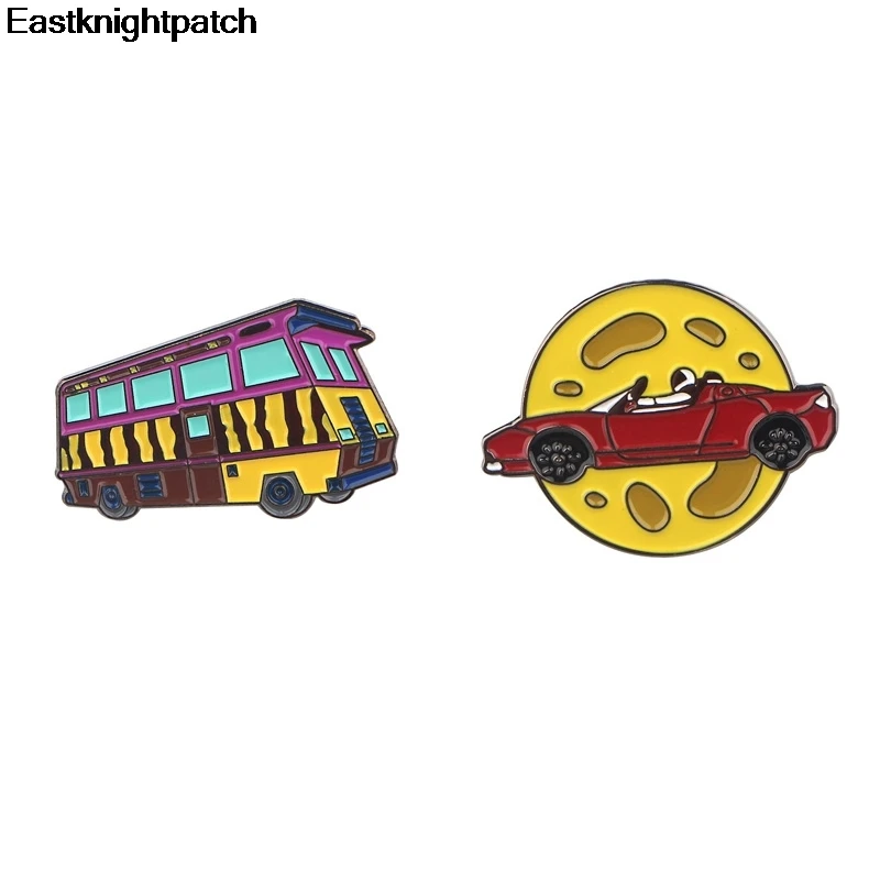 E1998 мультфильм автомобиль цинковый сплав значки для галстука Para рубашка сумка