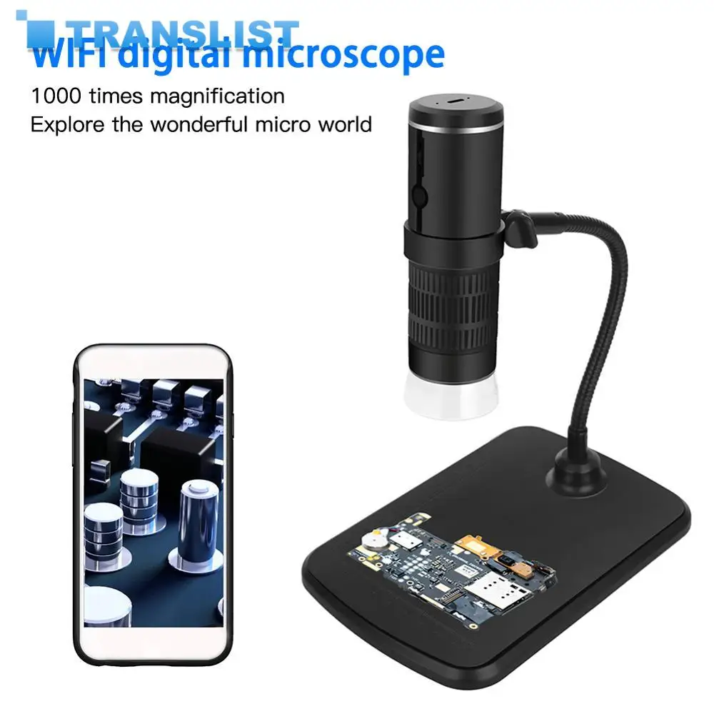 

1000X Digital Microscope HD 1080P LED USB WiFi Microscope Mobile Phone Microscope Camera for Smartphone PCB Inspection Tools