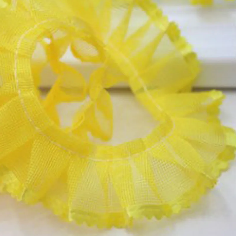 1 м последняя плиссированная кружевная ткань лента 2 см сине-фиолетовая отделка