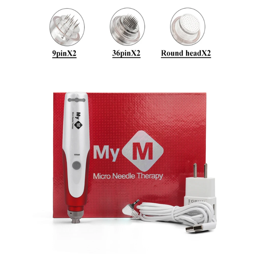

Dr pen Derma Needle Pen Cartridge Needle Tips Machine Therapy Electric Micro Derma Rolling Stamp Face Instrument with 8 Needles