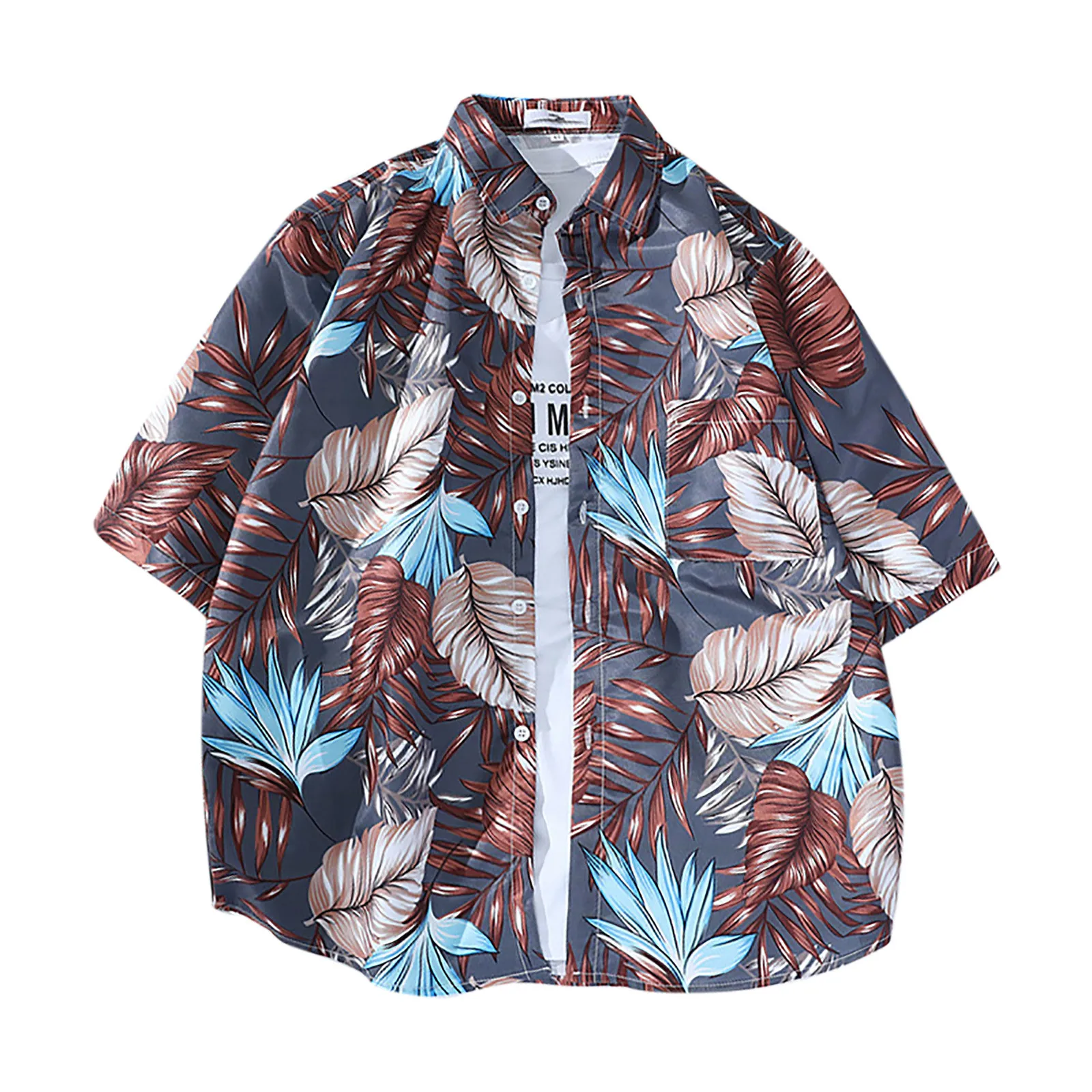 

Fashion T-shirts Men And Women's Summer Hawaiian Stly Printing T-shirts Short Sleeve Tops