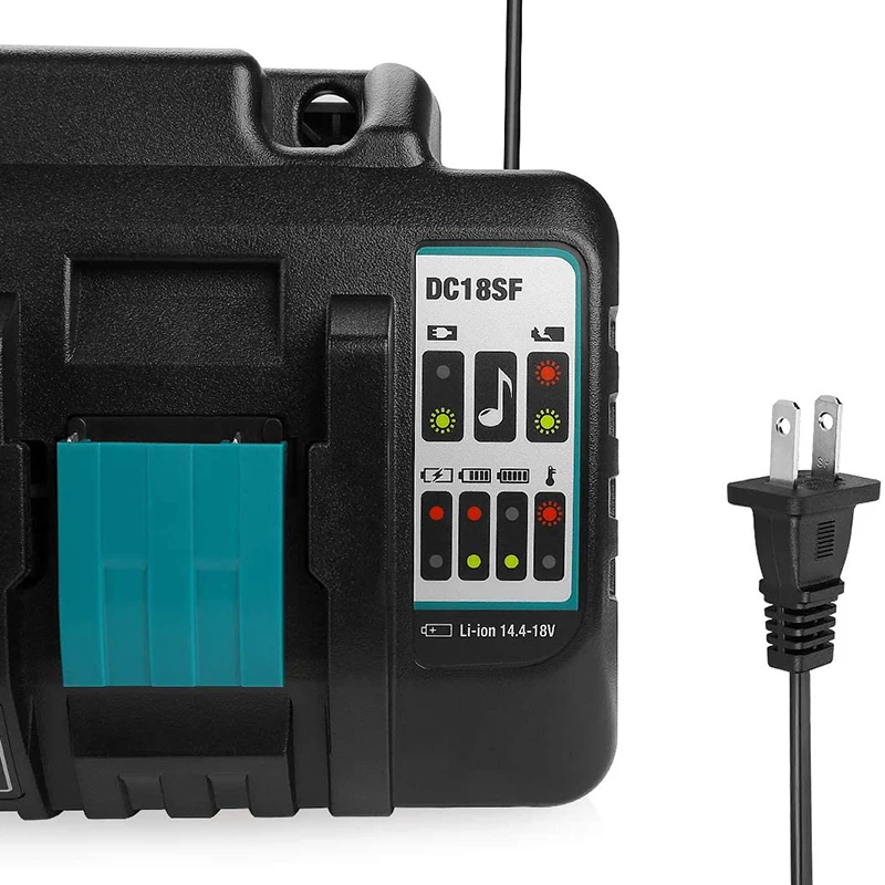 

JABS DC18SF 4-Port 14.4V 18V 4X3A Li-Ion Battery Charger For Makita BL1820 BL1830 BL1850 BL1430 Power Tools US Plug