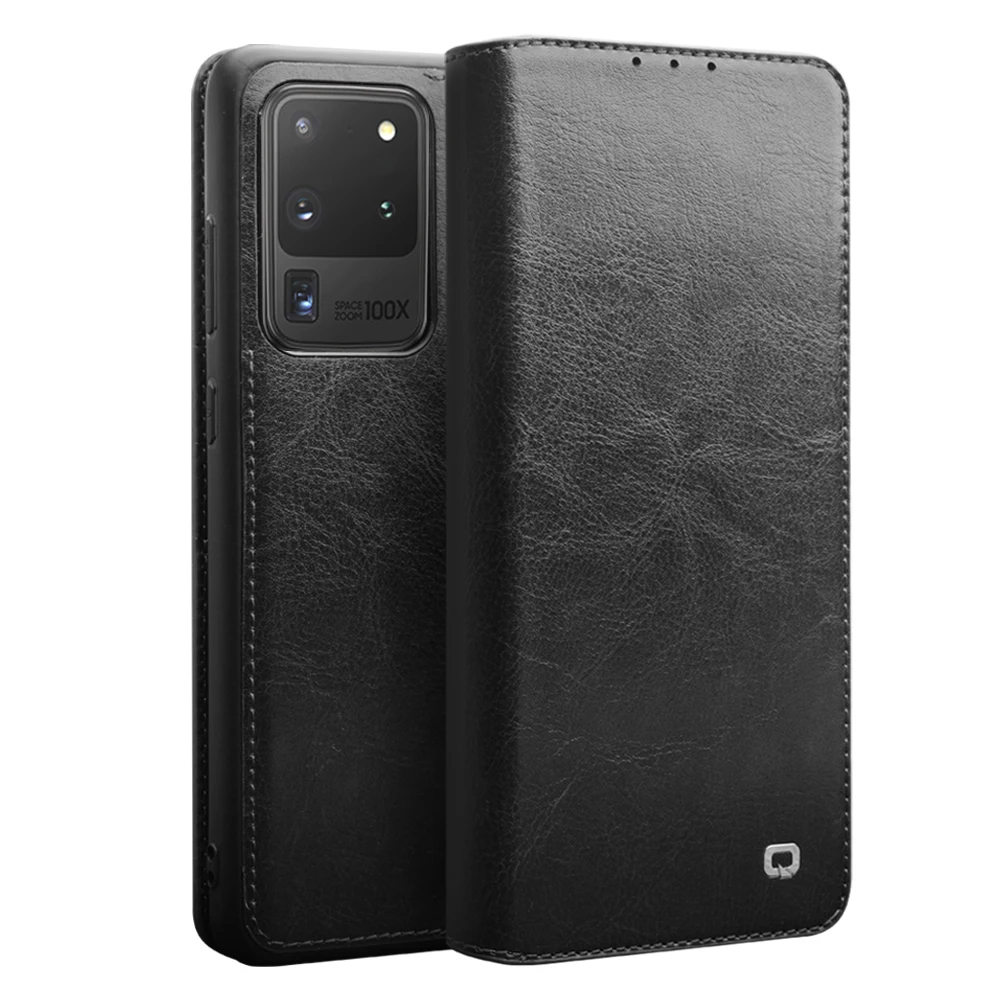 

Business High End Genuine Leather Case for Samsung S20 Ultra S 20 Case Wallet Card Slot Cover For Samsung Galaxy S20 Plus Coque