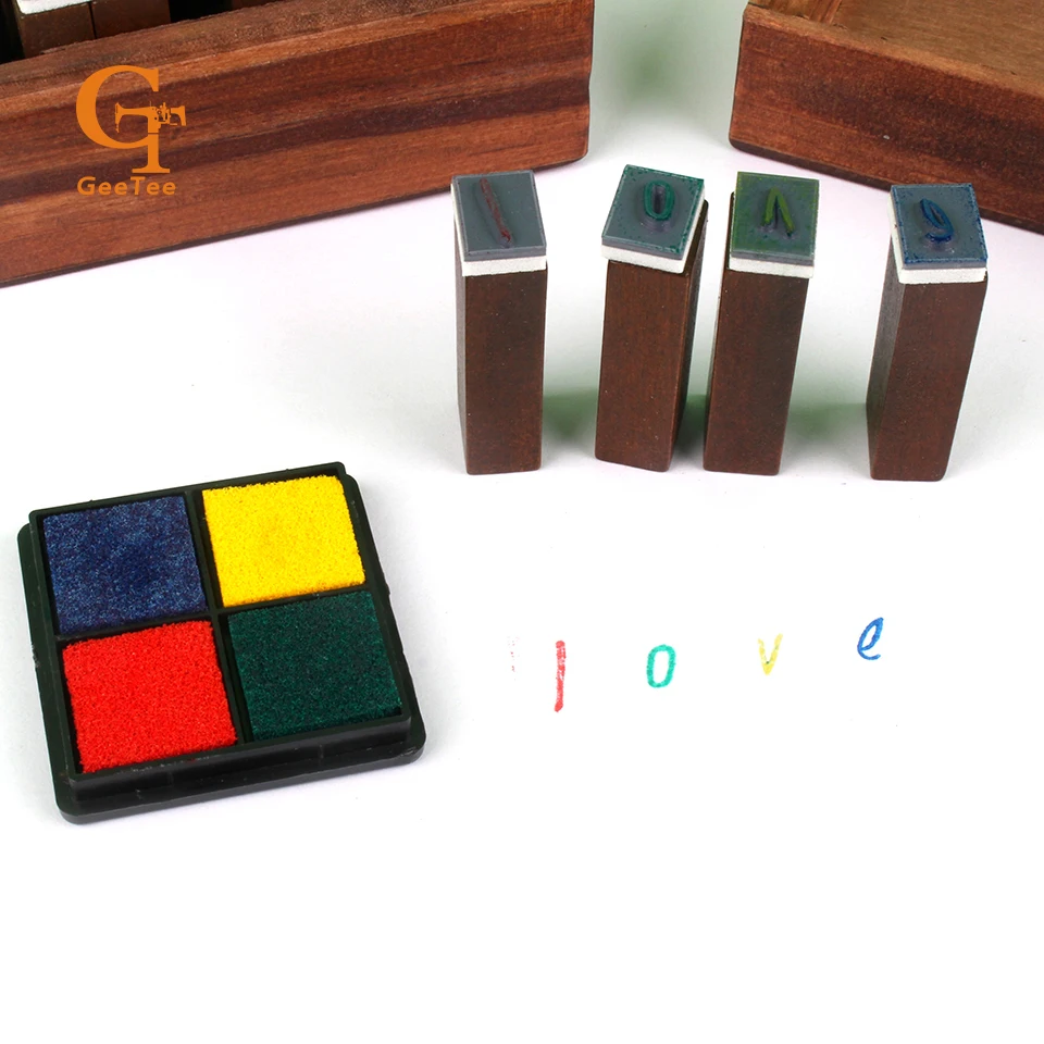 Ниже/прописные буквы алфавита штамп окно почерк Stamp Античная Деревянный 28