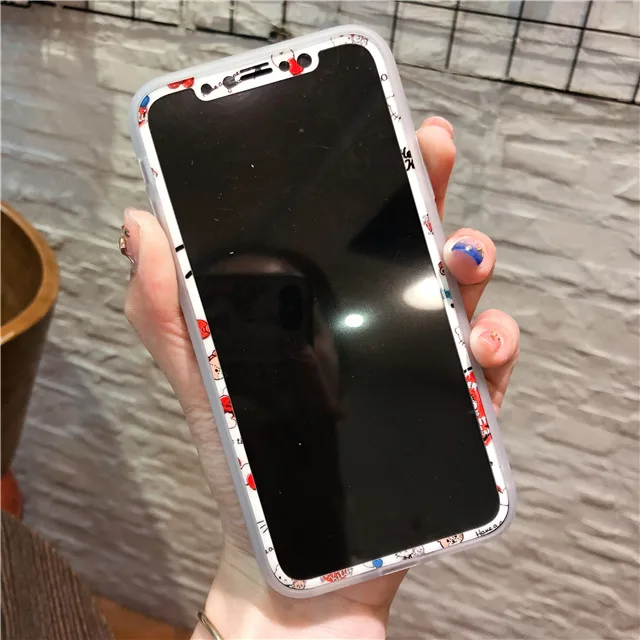 Закаленное стекло 9H с мультяшным рисунком милого кота для iPhone XS Max X XR
