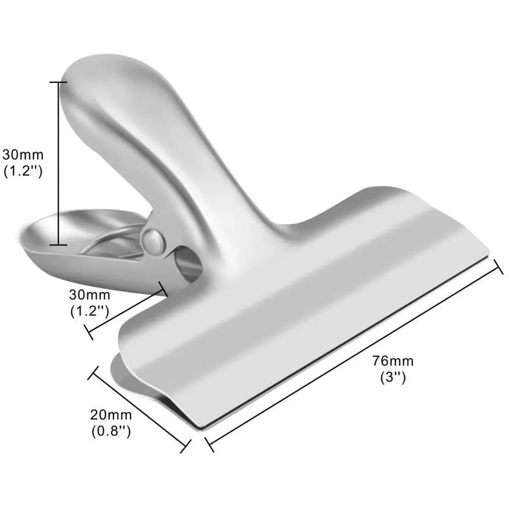 

Clamps With Stainless Steel Durable Airtight Metal Bag Clip Perfect For Home Kitchen Office Food And Bread Bags