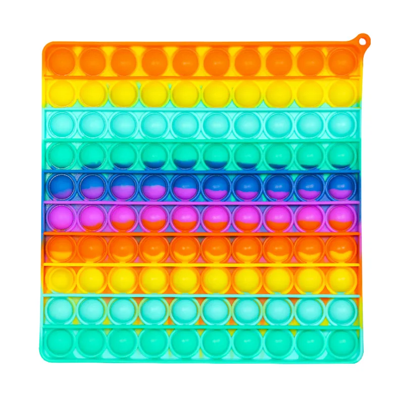

20CM Rainbow Big Size Push It Bubble Fidget Toys Oversize Sensory Regenboog Stress Reliever Toy Gifts for Kids