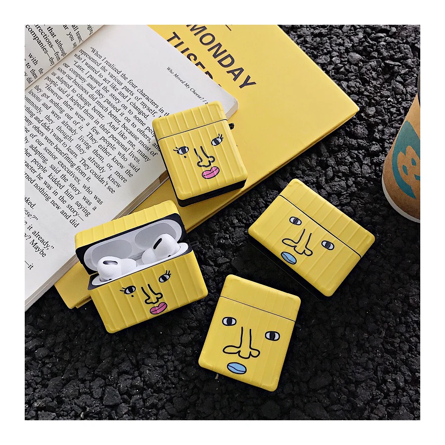 Чехол для AirPods 1/2/pro роскошный корейский чехол простой силиконовый мини-бокса с