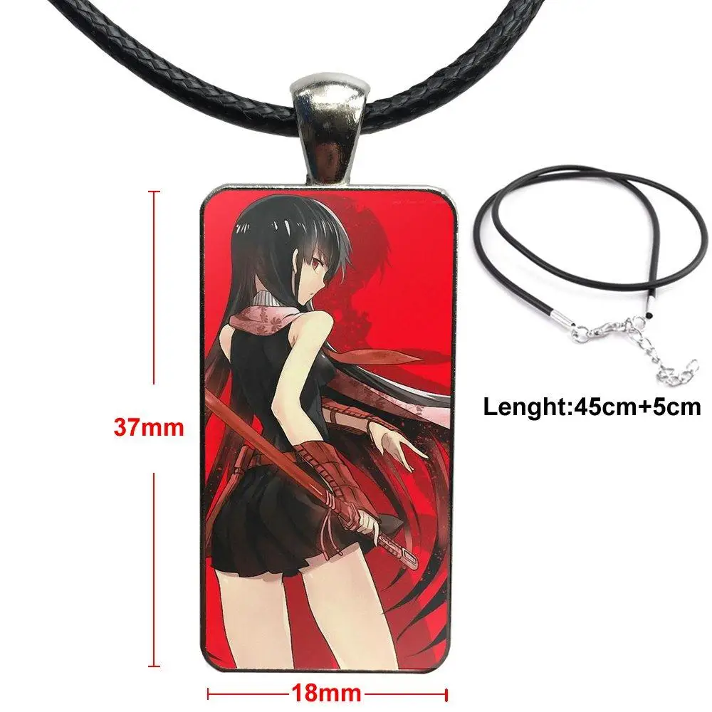 Akame Ga Kill Leone бижутерия со стеклянными кабошонами из нержавеющей стали цвет с колье