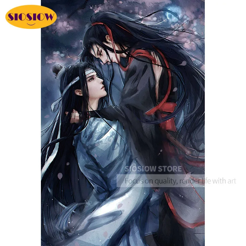 5d Diy алмазная живопись Mo Dao Zu Shi фигурка Wei Wuxian Аниме Вышивка крестиком 3D Алмазная