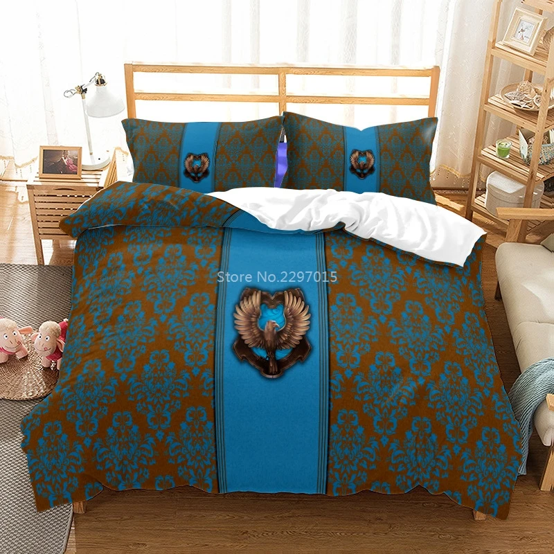 

Fashion Potter 3d Printed Bedding Set Magic School Animals Logo Pattern Duvet Cover Set Pillowcase Single Double King Bedclothes