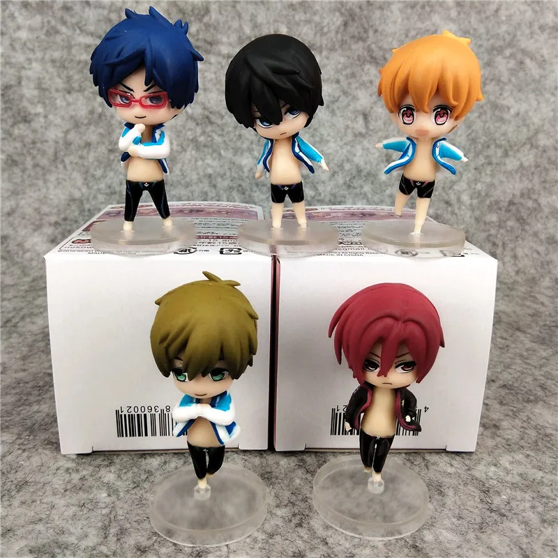 5 шт./компл. Kawaii бесплатно! ПВХ японская аниме экшн-фигурка модели игрушки милая
