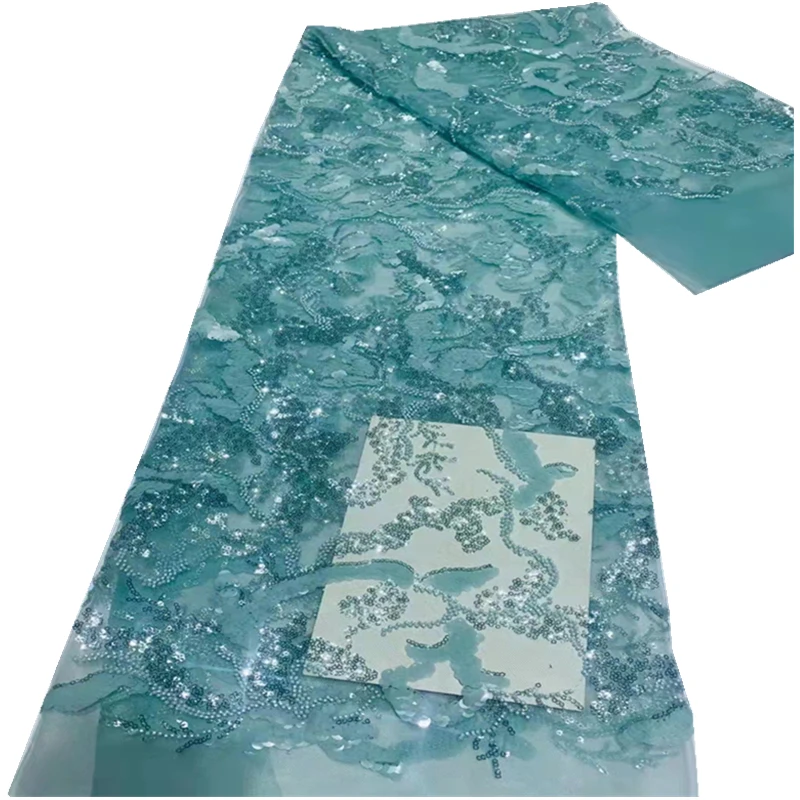 

African Lace Fabric 5 Yards 2022 French Lace Fabric Dress Nigerian Tulle Lace Fabric For Wedding Party Lace Fabric CD-300