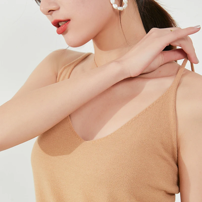 Женский безрукавный жилет 2020 Весна и лето новый вязаный Свитер Приталенный