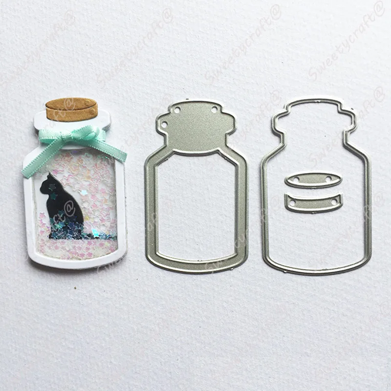 Штампы с металлическими вставками в виде бутылки желаний штампы для рукоделия