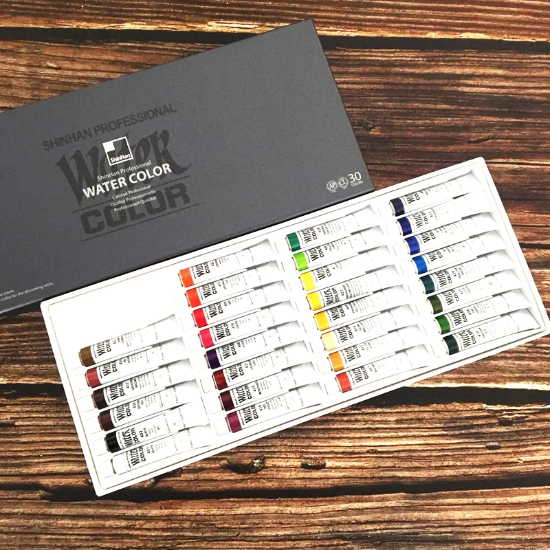 

South Korea Imported Shinhan Transparent Watercolor Paint 8ml 30 Color Set Acuarelas Profesionales，Brillantes Aquarela con bril