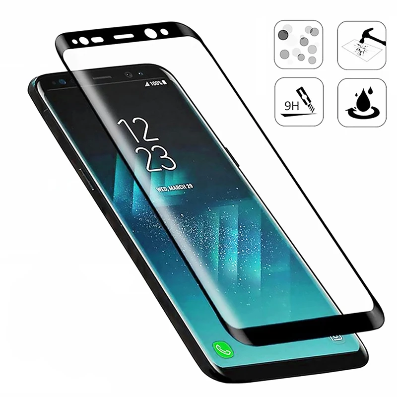 Изогнутое закаленное стекло 3D для SamsungS8 S8Plus S10 S10Plus S20 Plus полноэкранная Защитная