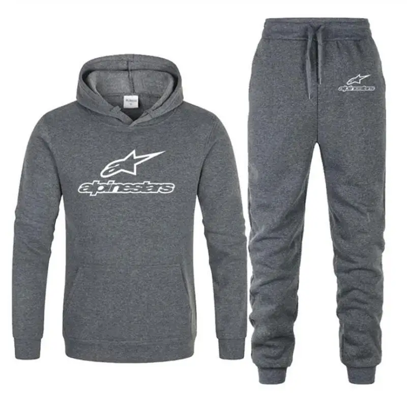 

Sudadera con capucha para hombre,juego de pantalones Alpinestar, ropa deportiva,chndal, jersey de chndal,pantalones deportivos