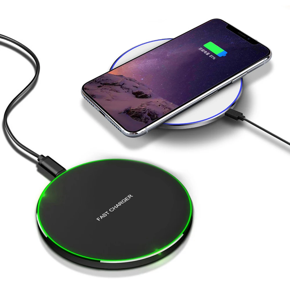 Быстрое беспроводное зарядное устройство 15 Вт для iPhone XS Max X 8 XR 11 samsung S10 S9 Note 9 huawei P30 Pro Xiaomi Mi 9 8 QC 10W Qi зарядная панель