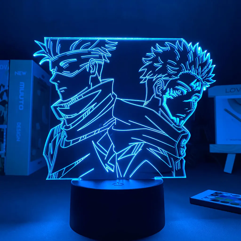

Anime Lamp 3D Lamp Satoru Gojo Jujutsu Kaisen Led Night Light Yuji Itadori for Room Deco Birthday Gift Kawaii Room Decor