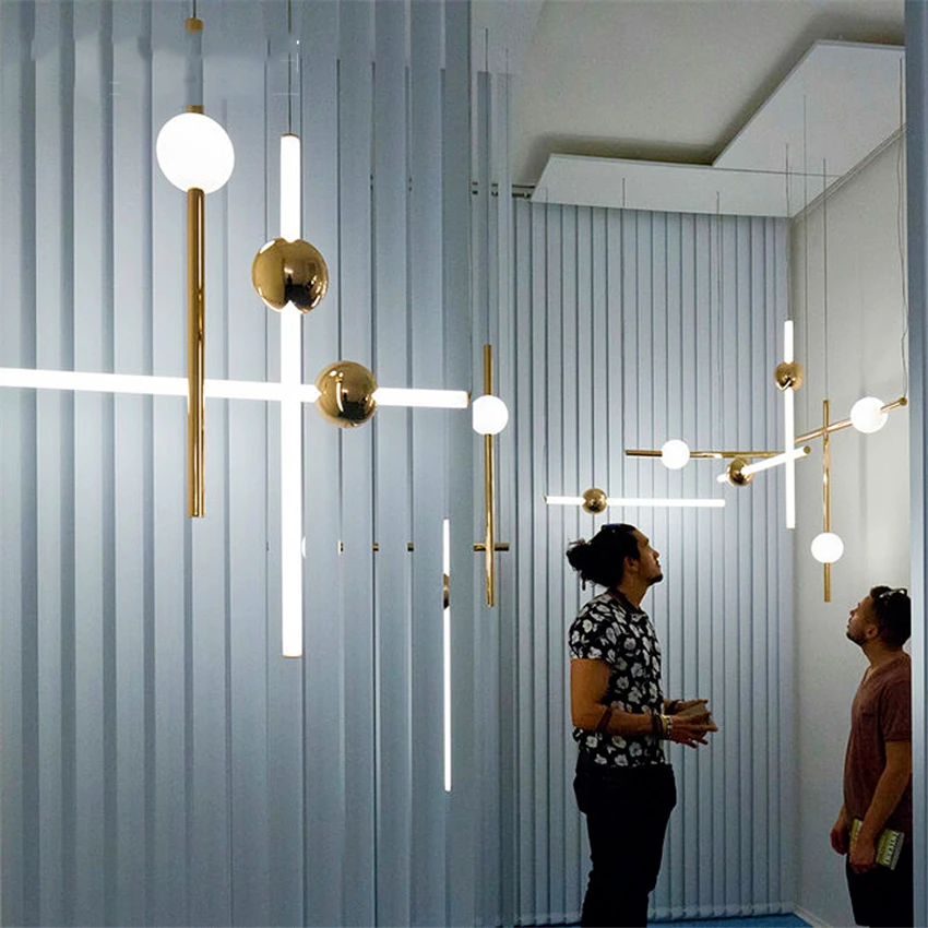Modern Orion Tube Pendant Lights for Living Room Gold Led Hanging Lamp Bedroom Kitchen Home Loft Industrial Decor Light Fixtures | Освещение