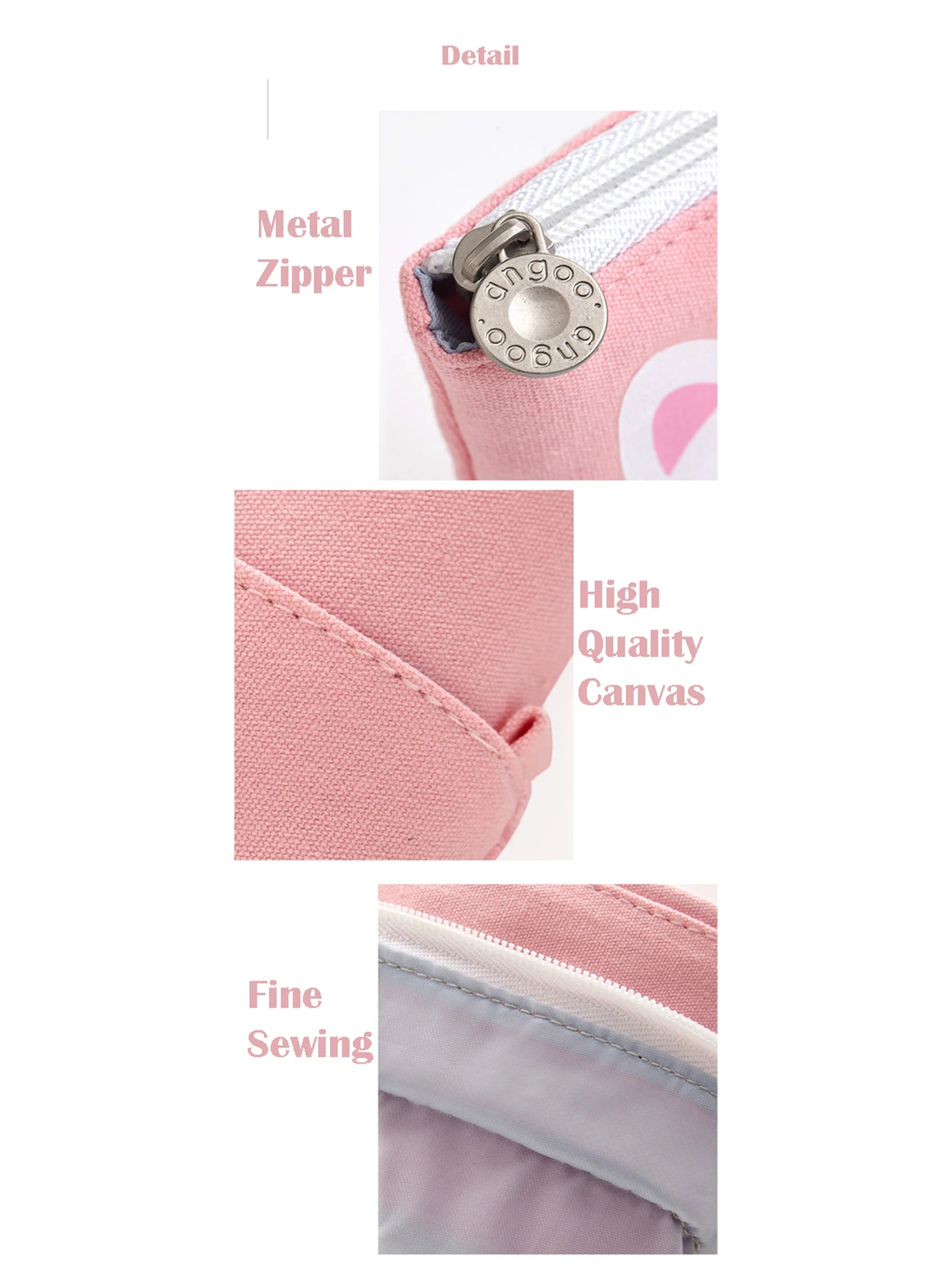 

Kawaii Cartoon Cute Cat Pencil Pouch Canvas Pen Bag Standing Stationery Case Holder Box Student Kid Back To School