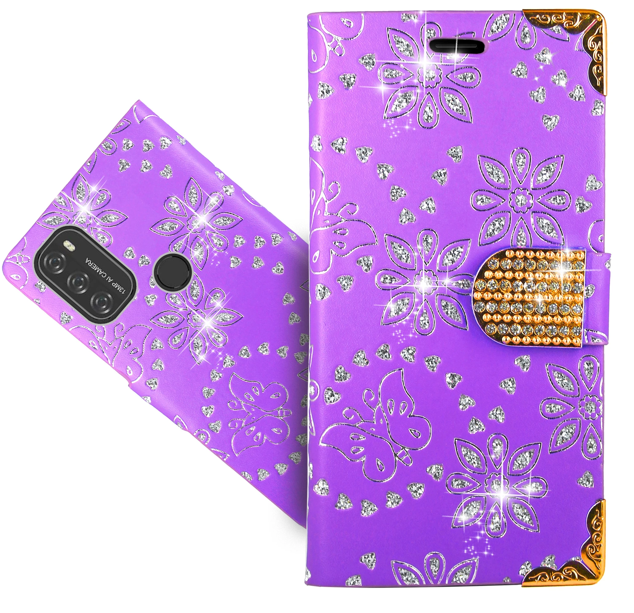 Bling кошелек Чехол Держатель с кожаным карманом защитный корпус для ZTE Axon 7 11 20 V2020