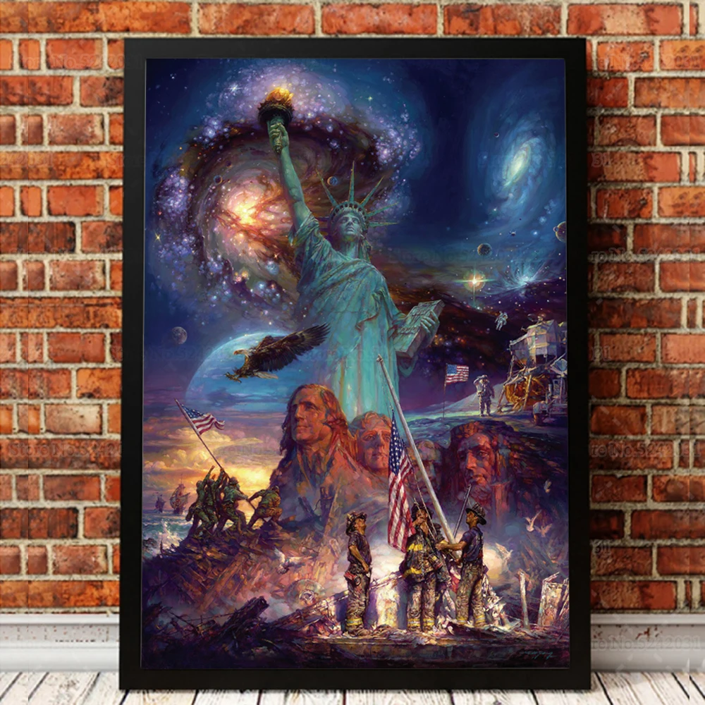 Алмазная картина Свобода Америка квадратный рисунок на память ко Дню Отечества