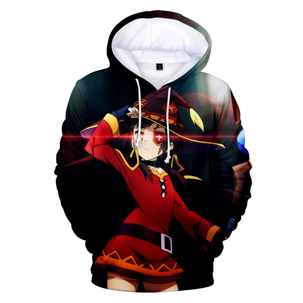 

Толстовка Megumin Konosuba с капюшоном, толстовка в стиле аниме для мужчин и женщин, пальто в стиле Харадзюку унисекс, одежда для мальчиков и девоче...
