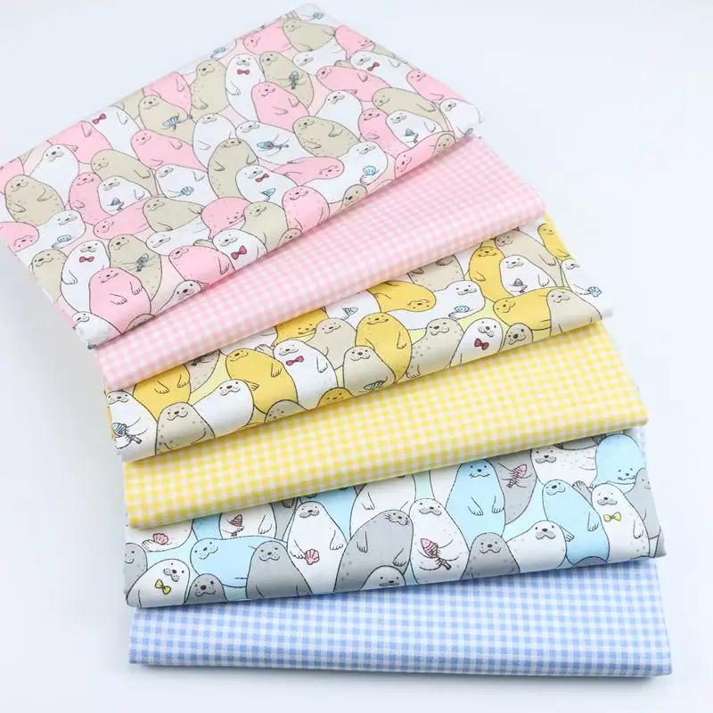 

Korean version of cute cartoon seal cloth cute baby cotton twill baby quilt cover bed sheet bed wrap cover cotton cloth