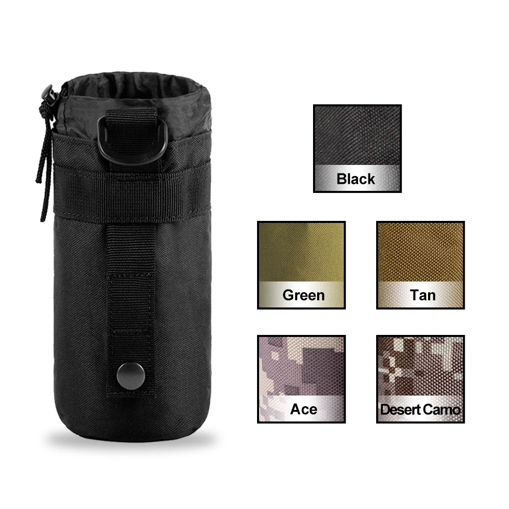 

Tactical Water Bottle Pouch Airsoft 600D Outdoor Hiking MOLLE Open Top Hydration Pouch Hunting Water Bag Backpack Accessories