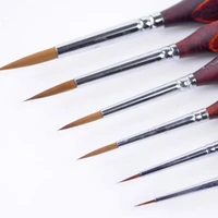 6pcs miniature paint brushes set for fine detailing and rock painting models paint by numbers supplies model building tool sets