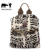 2020new linen womens backpack art style cotton linen womens bag retro british style canvas