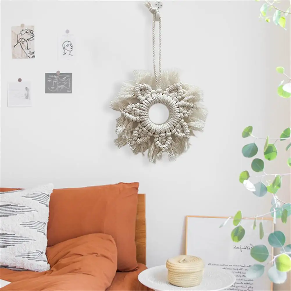 Настенный гобелен в скандинавском стиле ручная работа виде пентаграммы богемное