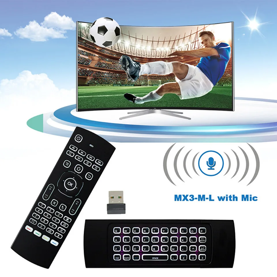Пульт дистанционного управления для ТВ-приставки Android TV Box X96 Mini KM9 A95X H96 MAX MX3 MX3-L 2.4